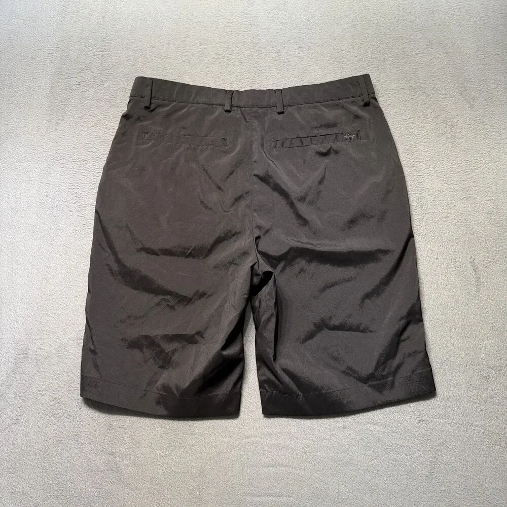 Greg Norman Mens Size 32 Performance Golf Shorts Black Stretch Lightweight